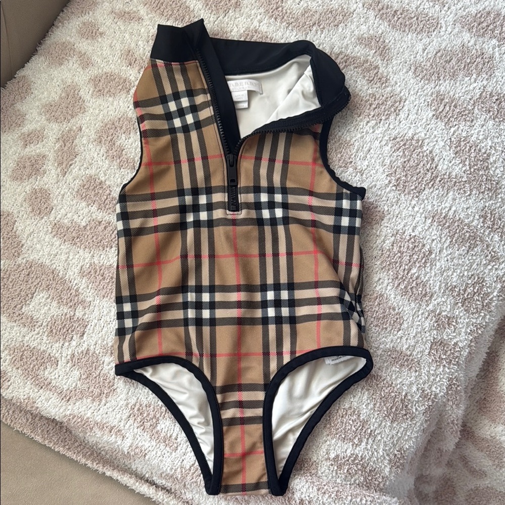 Burberry Tan and Black swimsuit size 6